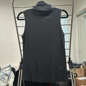 GIBSON Mock Neck Blouse Tank Top Shirt in Gray, Size M